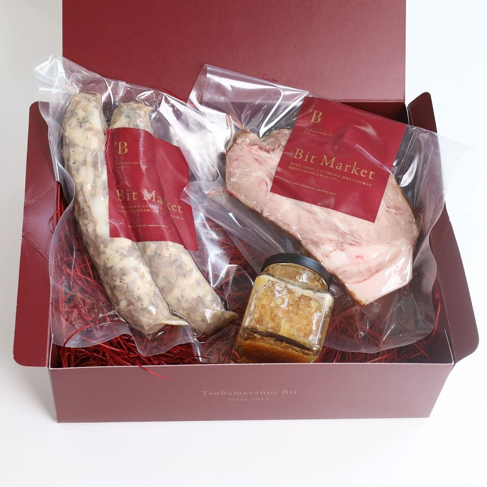 下田豚詰合せセット（三条産下田豚の低温調理200g×1 下田豚サルシッチャプレーン２本 自家製ガーリックソース60g）