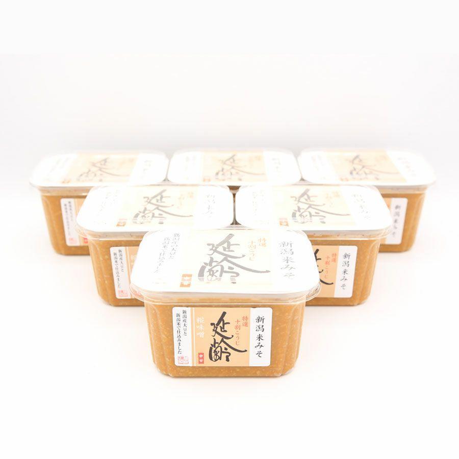 新潟米仕込み味噌「延齢」400g×6カップ　新潟県　調味料　味噌　みそ　発酵