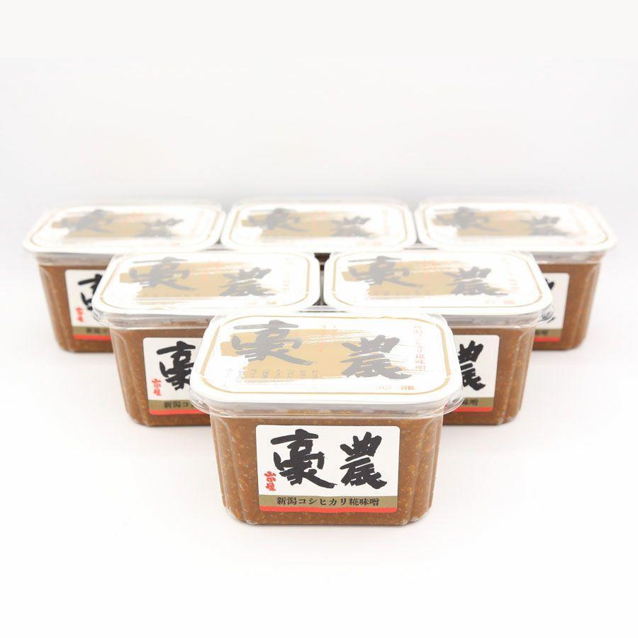 新潟コシヒカリ糀みそ「豪農」400g×6　新潟県　調味料　味噌　みそ　糀　発酵