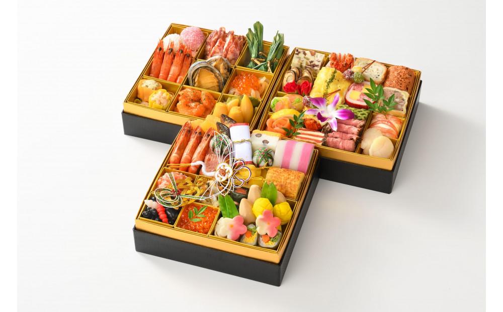 【ANAクラウンプラザホテル新潟】生おせち　和洋中三段重　飛翔（2025年12月31日着指定）