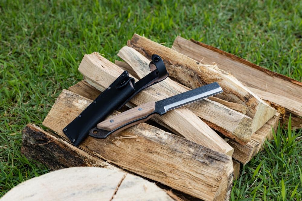 多喜火鉈110mm　革ケース付き　ウォルナット