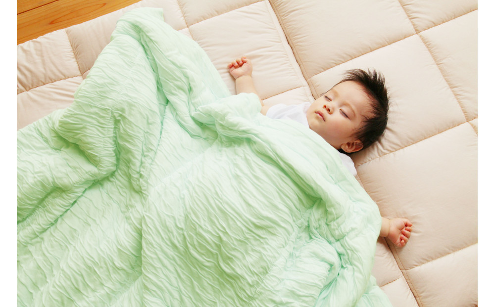 【ライトグリーン】ましゅまろベビー掛布団