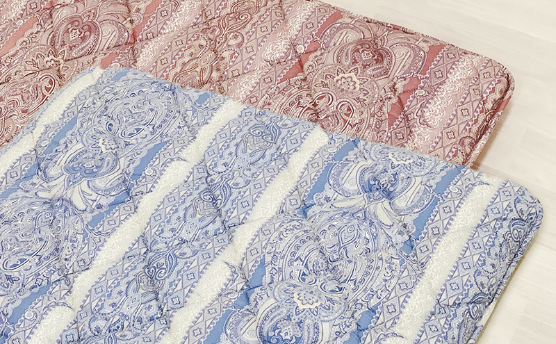 夏はさらっと、冬はぽかぽか、オールシーズン羊毛混三層敷布団 100×200cm 寝具 敷き布団 布団 シングル 新潟市 新潟 ピンク