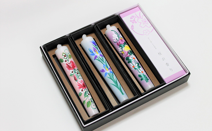 10丁花ろうそく3本ギフト