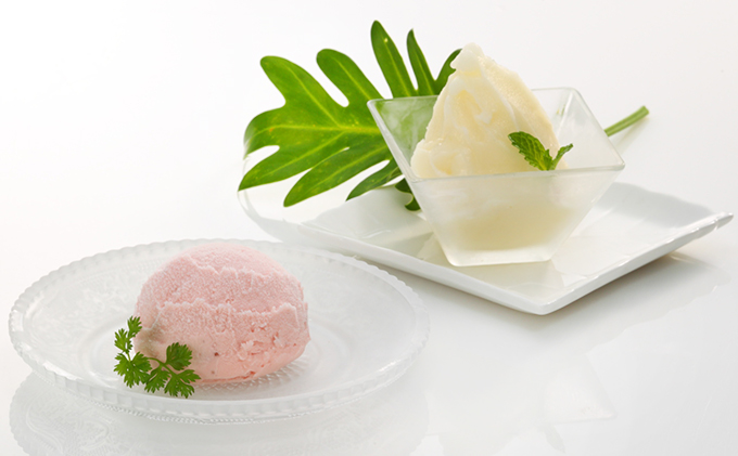 越後姫アイス&ル レクチェシャーベット