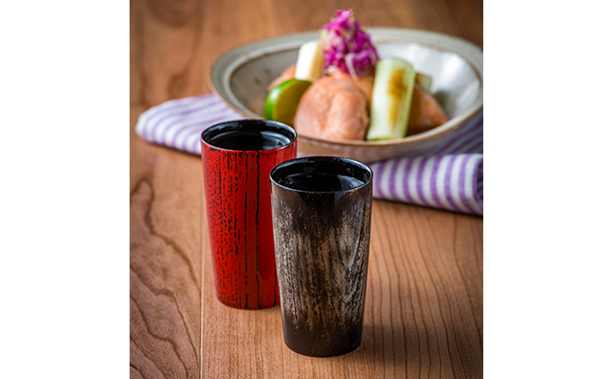 漆塗り「酒逢」黒銀ショットタイプ・知