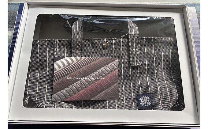 亀田縞　帆布トートバッグ