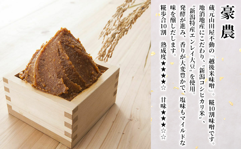 新潟コシヒカリ糀みそ「豪農」200g×6セット 調味料 料理 調理 味付け 和食 日本食 みそ汁