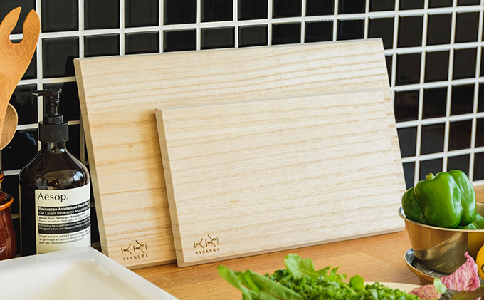 【ASAKURA】伝統工芸士がつくる桐まな板　M・S2枚組