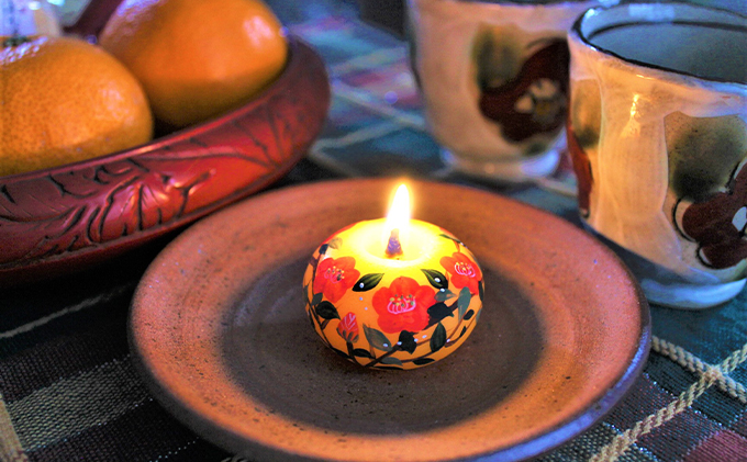 手描き花丸ろうそくギフト