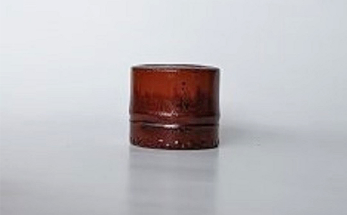 新潟特産竹塗　ペーパーウェイト丸型（茶）