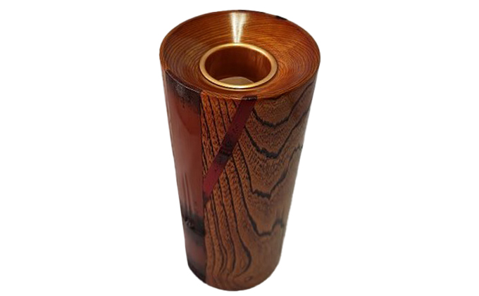 新潟特産竹塗　丸花瓶