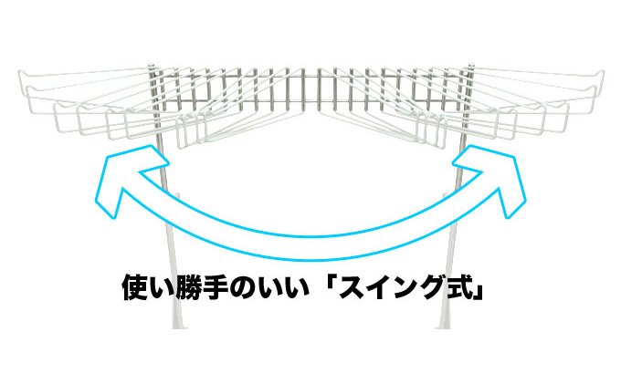 高さ伸縮スラックスハンガー（スイング式）20本掛 白
