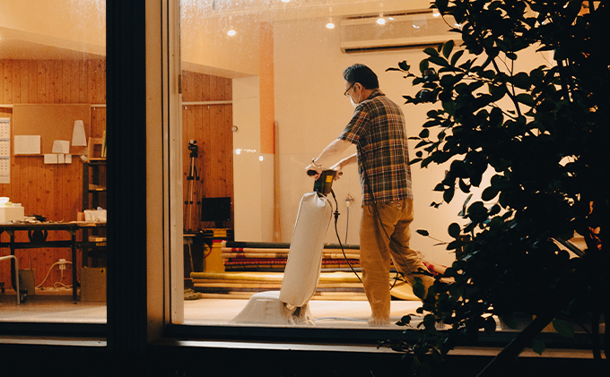 ウールじゅうたんのクリーニングサービス（4.00平方メートル以内）「Rug care（ラグケア）」