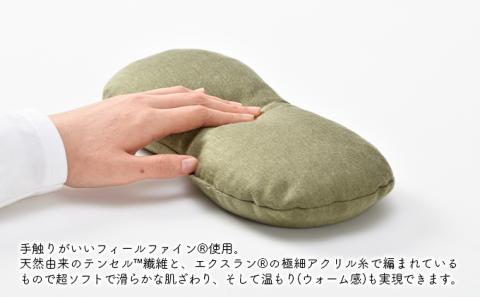 もちもちとした触り心地 米プラ＆テンセル 笹団子まくら 約28×12cm