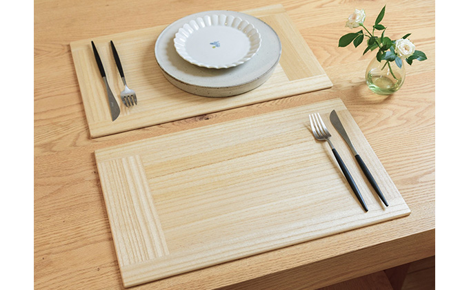【ASAKURA】桐製テーブルマット8枚組セット