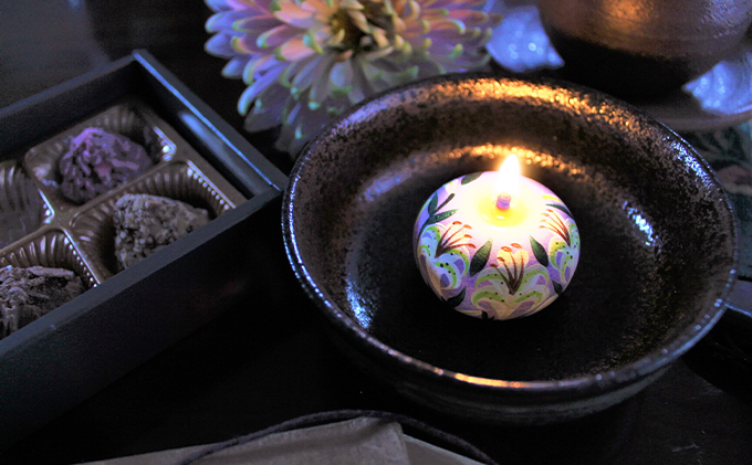 手描き花丸ろうそくギフト