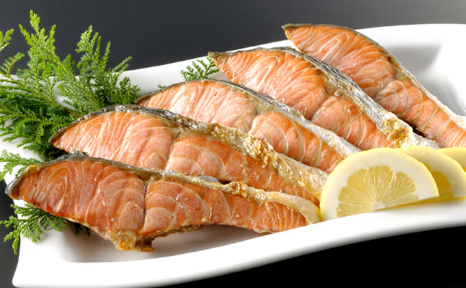 甘塩天然紅鮭半身（10～12切）