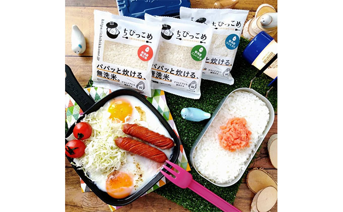 新潟米「ちびっこめ パパッと炊ける無洗米」1合パック 12袋セット