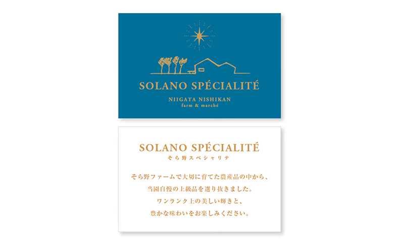 SOLANO SPECIALITE『越後姫』9～15粒