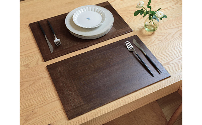 【ASAKURA】桐製テーブルマット8枚組セット