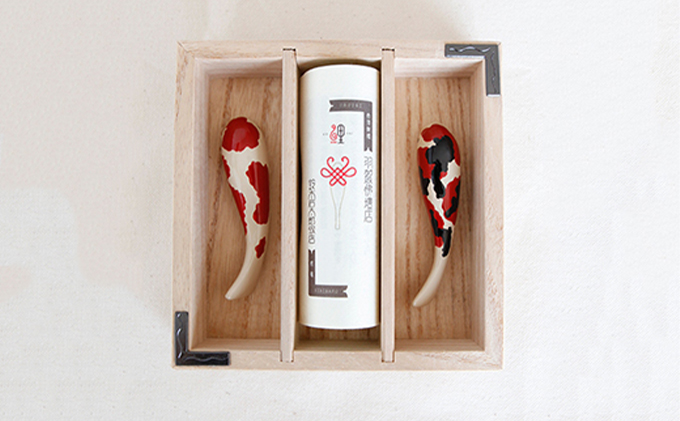 コイオキ 色漆錦鯉 2折（紅白・三色）