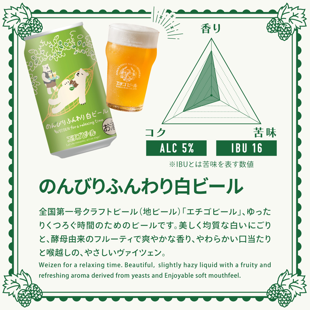 【定期便2ヶ月】エチゴビール【1ヶ月目】こしひかり越後ビール350ml缶×12本【2ヶ月目】のんびりふんわり白ビール350ml缶×12本
