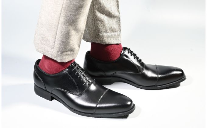 ビジネスシューズ　防水・透湿・防滑 KJ610 BL【ブラック】25.5cm