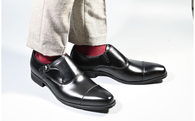 ビジネスシューズ　防水・透湿・防滑 KJ611 BL【ブラック】25.5cm