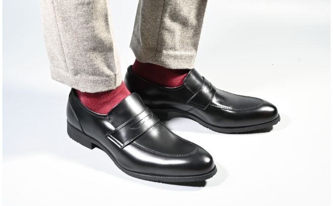 ビジネスシューズ　防水・透湿・防滑 KJ622 BL【ブラック】25.5cm