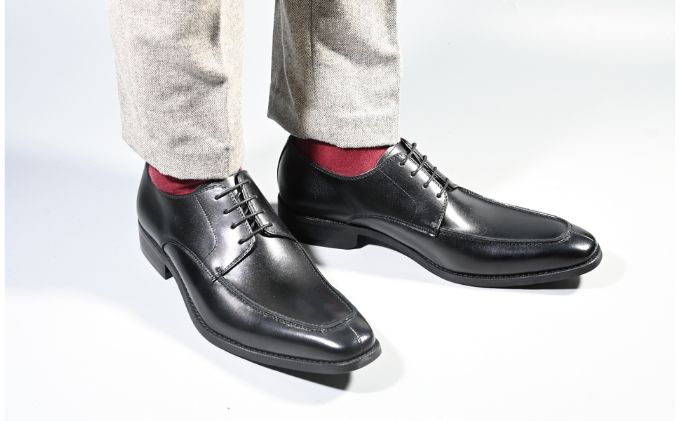 ビジネスシューズ　幅広　AS 580 BL【ブラック】26.5cm