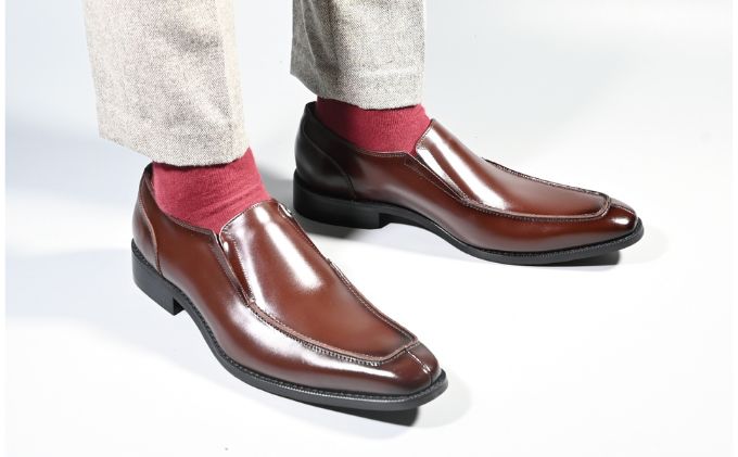 ビジネスシューズ　幅広　AS 581 BR【ブラウン】25.5cm