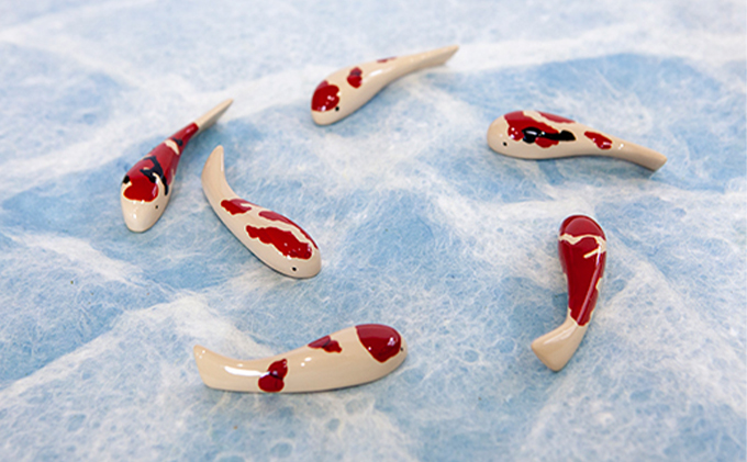 コイオキ 色漆錦鯉 2折（紅白・三色）