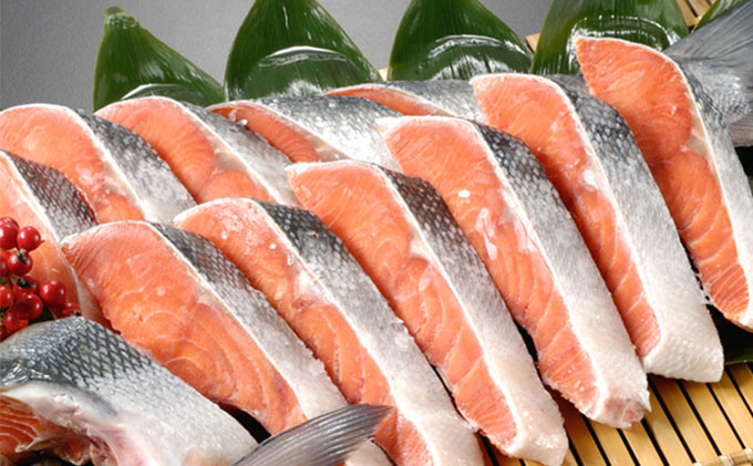 甘塩天然紅鮭半身（10～12切）