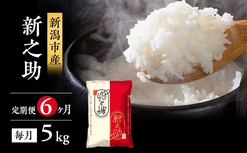 米 6ヶ月定期便 新潟 新之助 5kg 白米 精米 １等米 精米仕立てを発送致します 新潟県産 定期便 お米 5kg こめ コメ ブランド米 6ヶ月 半年 6回 お楽しみ