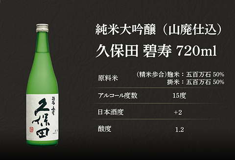36-64A久保田 碧寿 純米大吟醸（山廃仕込）720ml