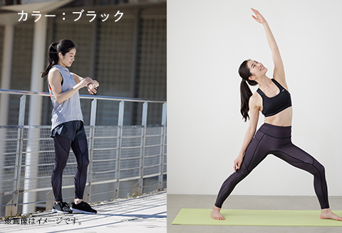 I4-56AA【カラー：ブラック サイズ：S】A.A.TH for femtech/サニタリーロングタイツ（プリント）（品番：AAP85FP1）