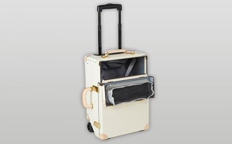 26-05B【ベージュ】トロリーバッグ　プレミアム2