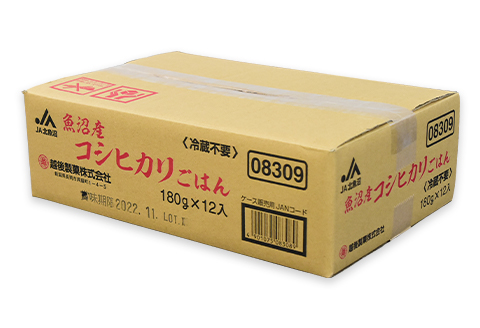 PG12-1新潟県魚沼産コシヒカリ　パックご飯　180g×12パック