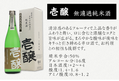 H4-52A新潟県限定　壱醸シリーズ３種飲み比べセット720ml×3本【越銘醸株式会社】