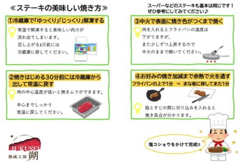 76-60A【訳あり】新潟県産牛（長岡産） ランプステーキ3枚（計450g）