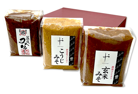 81-07米こうじ味噌　3種詰合せ
