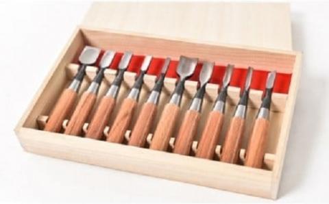 33-01B木彫・彫刻のみ10本組（桐箱入れ）