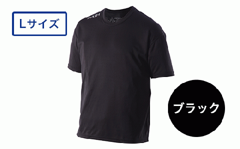 I4-04G【カラー：ブラック サイズ：L】リカバリーウェア A.A.TH/ ハーフTシャツ（品番：AAJ99301）
