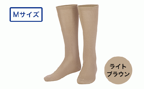 I4-21D【カラー：ライトブラウン サイズ：M】リカバリーウェア A.A.TH/ ハイソックス（品番：AAA90921）