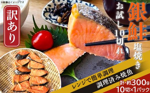 H7-C5【訳あり】レンジで簡単調理 銀鮭塩焼き お試し10切