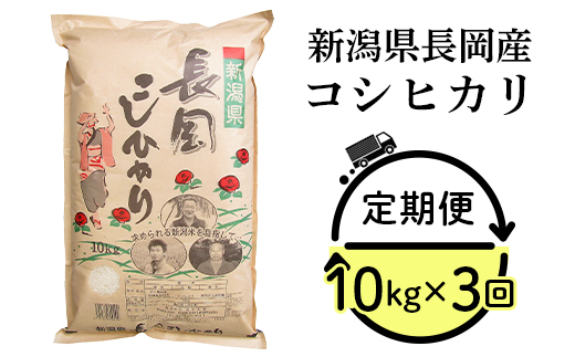 73-7N103【3ヶ月連続お届け】新潟県長岡産コシヒカリ10kg