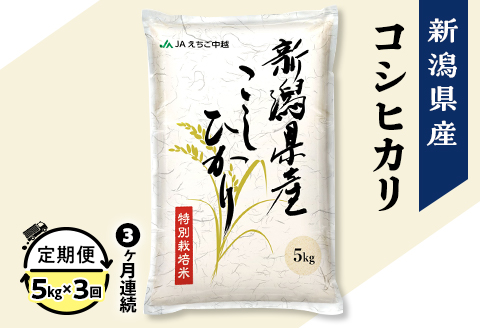 75-7N053A【3ヶ月連続お届け】新潟県長岡産コシヒカリ5kg（特別栽培米）【2026年2月発送開始】
