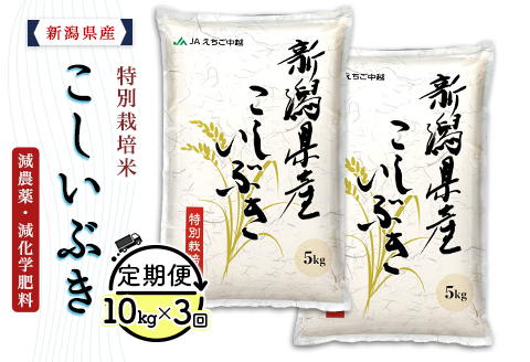 75-7K103【3ヶ月連続お届け】新潟県長岡産特別栽培米こしいぶき10kg（5kg×2袋）【2026年3月発送開始】
