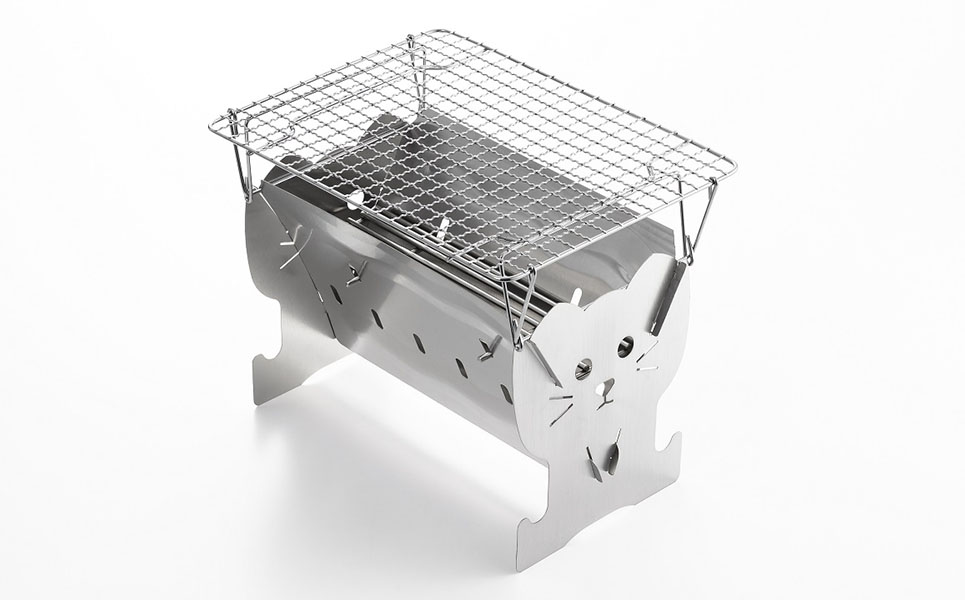 猫型ミニコンロ ソロねこ お子さまも喜ぶ猫型 キャンプ用品 焚き火 アウトドアに【011P028】